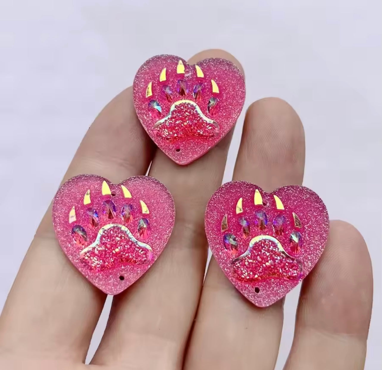 Bear claw hearts