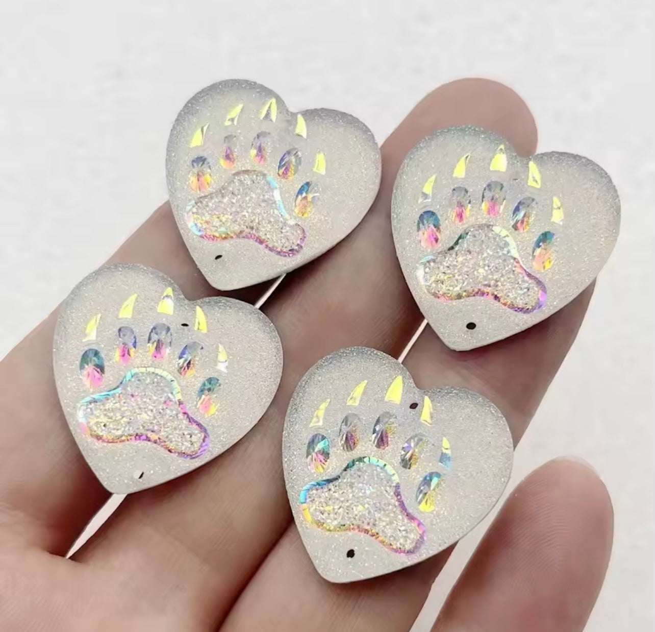 Bear claw hearts