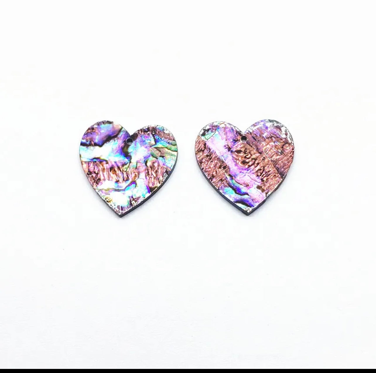 Abalone Heart on acrylic