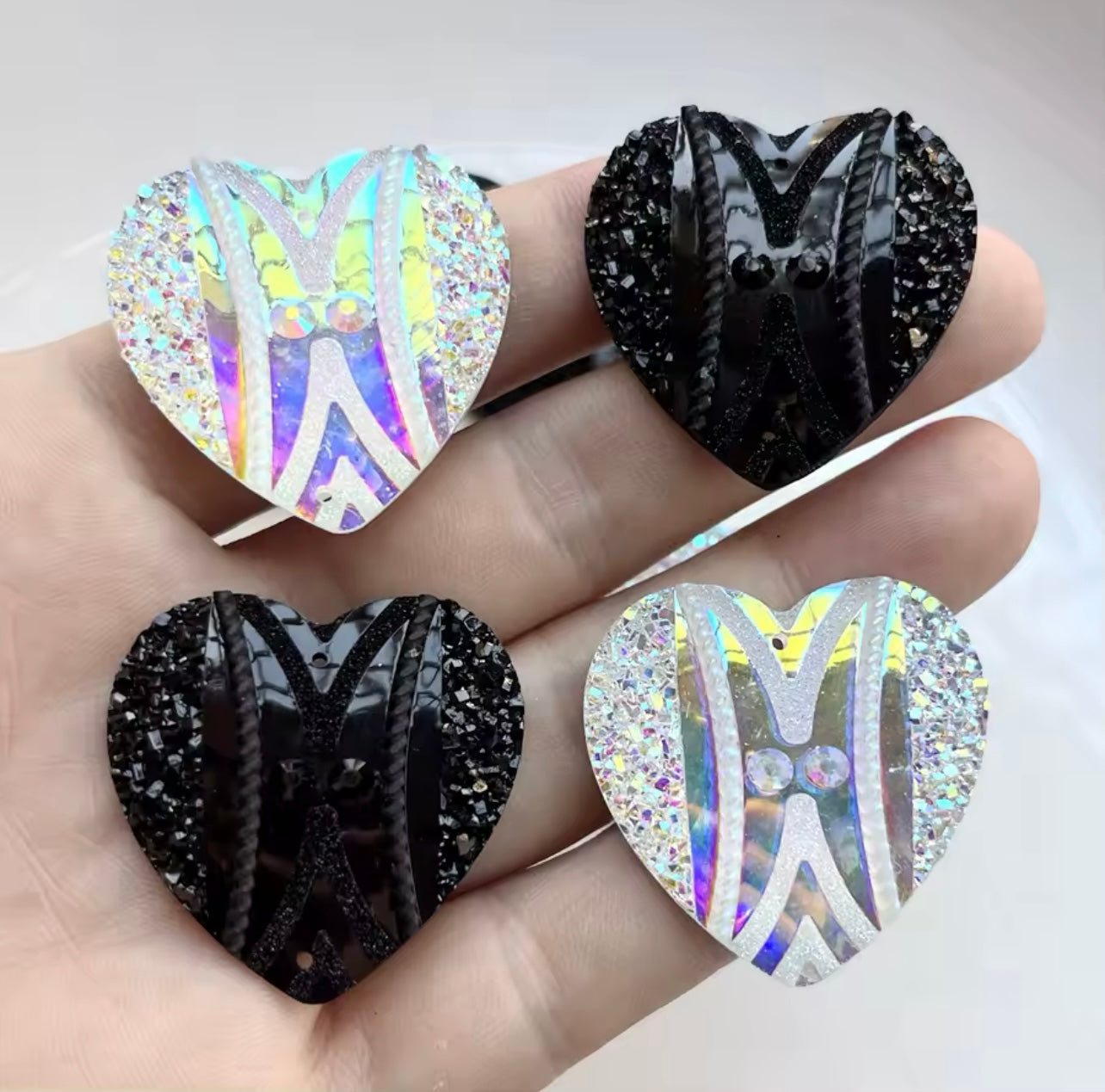35mm Heart Shape Resin Cabochon