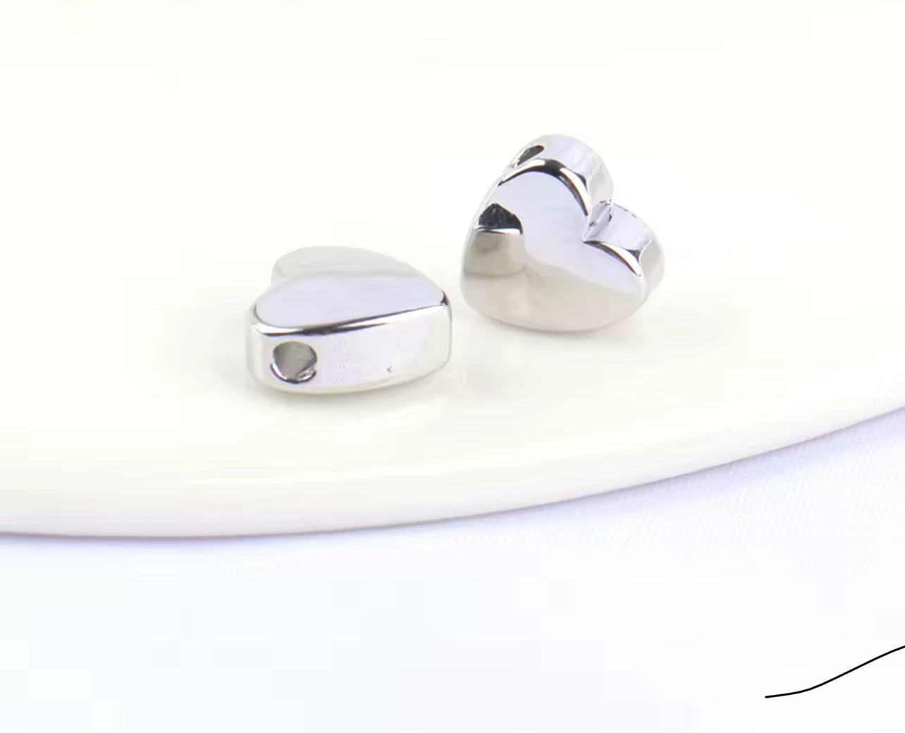 Heart Spacer Beads