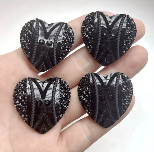 35mm Heart Shape Resin Cabochon