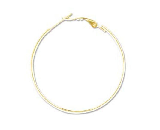 EARRING HOOP GOLD PLATE 2 pieces