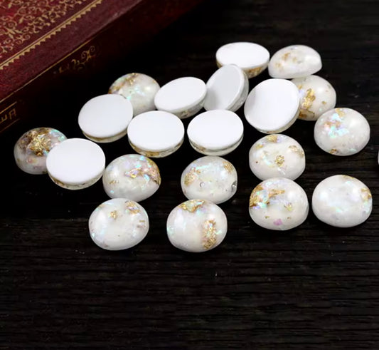 Gold flecks 12 mm circle