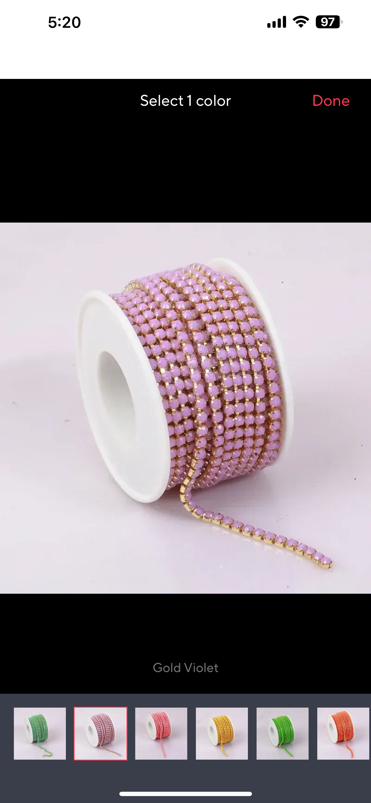 Ss6 Rhinestone metal banding