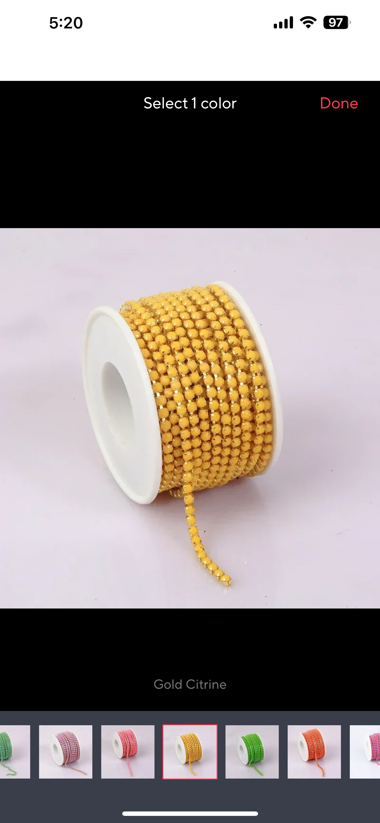 Ss6 Rhinestone metal banding